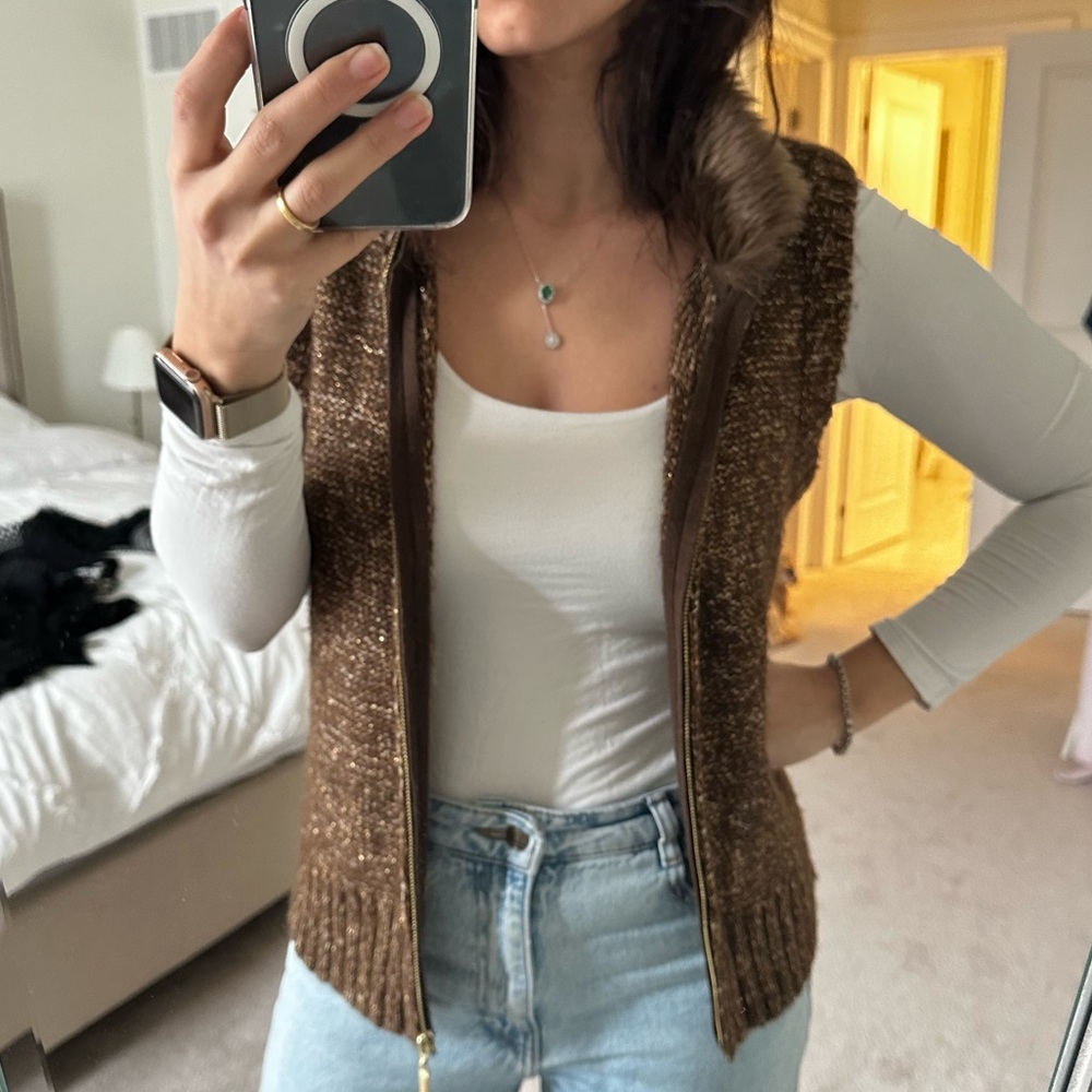 Charter Club Petite Brown Vest
